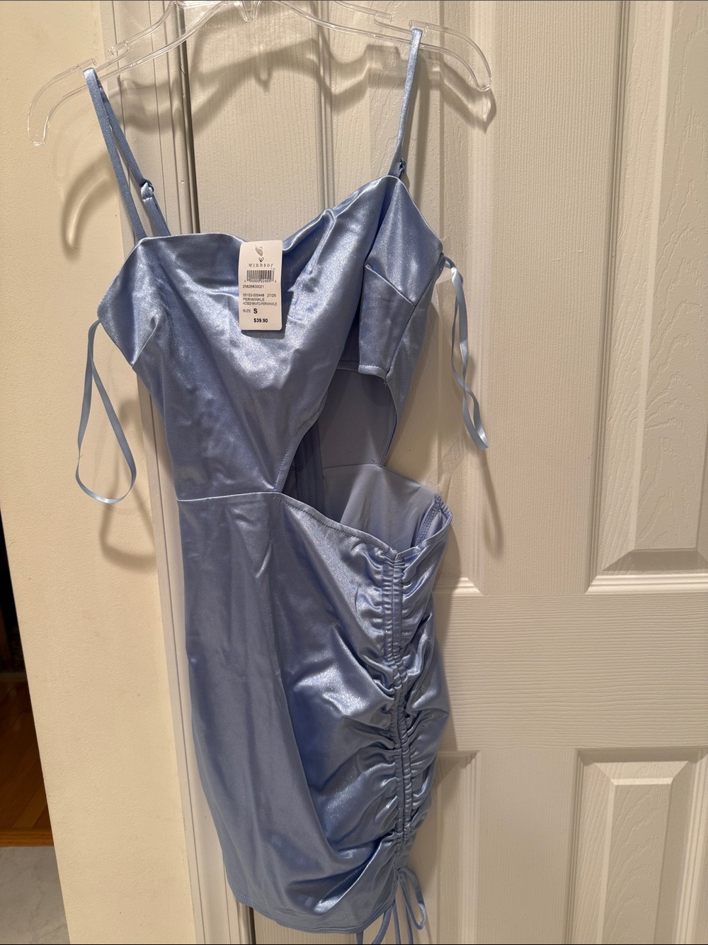 NWT Windsor Periwinkle Satin Party Mini Dress SIZE S